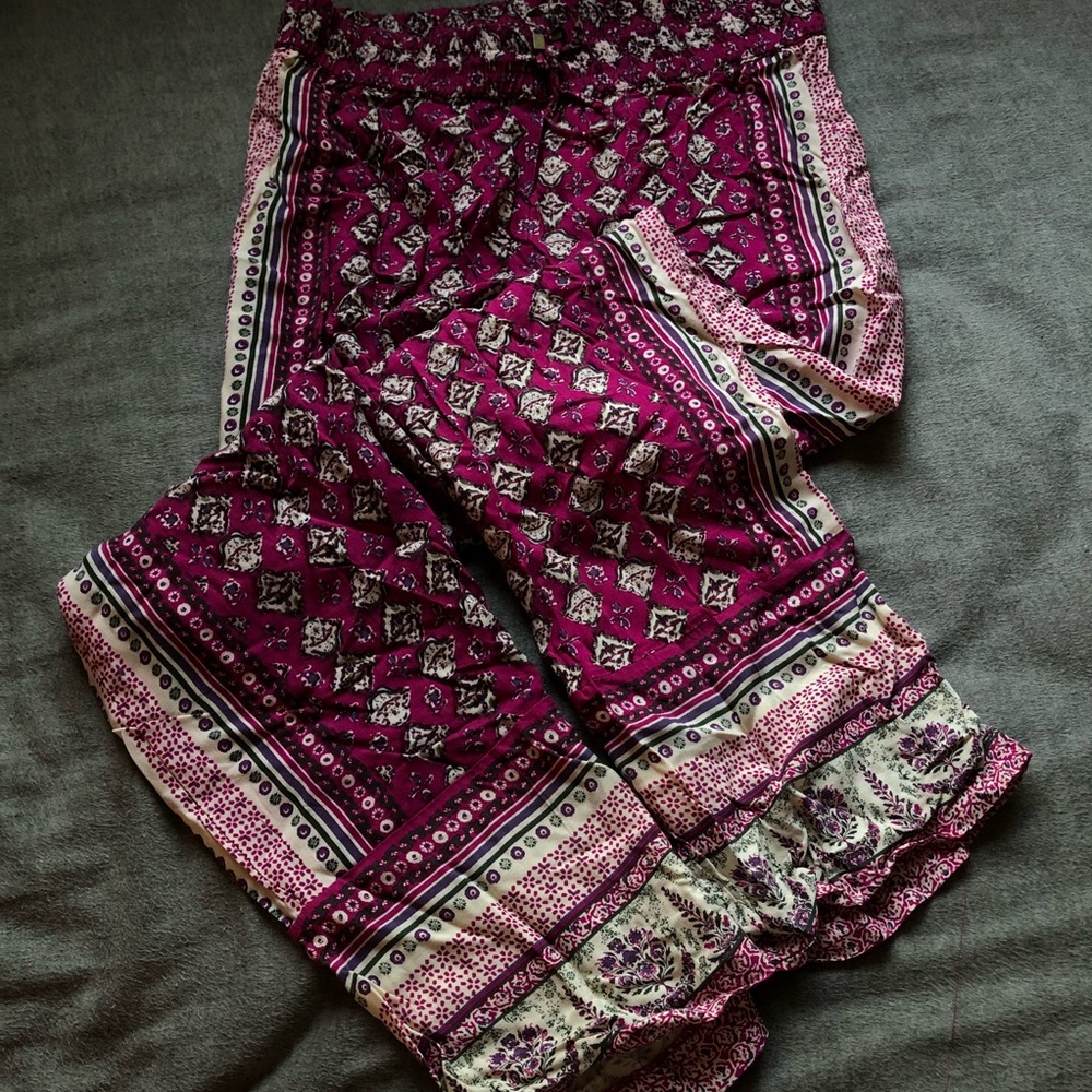 Flowy Boho Magenta Pants